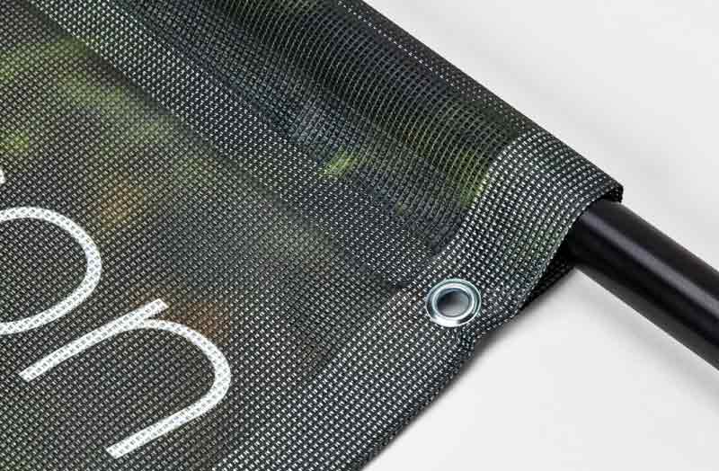 stampa banner pvc con rete mesh
